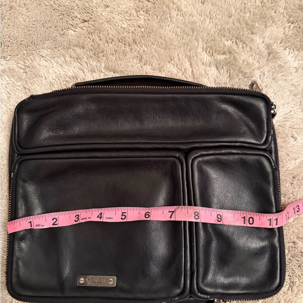 Vtg Coach Portfolio Black Leather - Picture 12 of 14